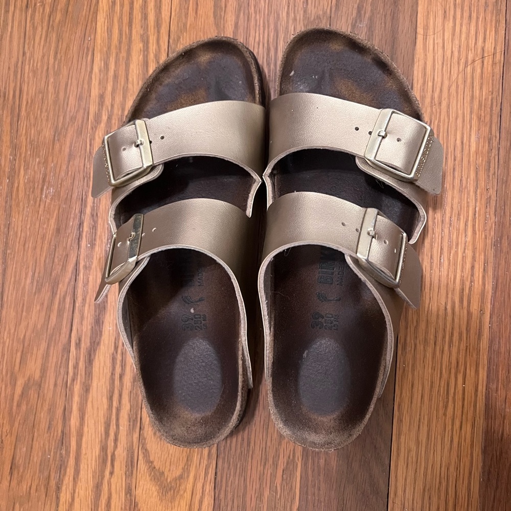 Gold Arizona birks, 39 narrow